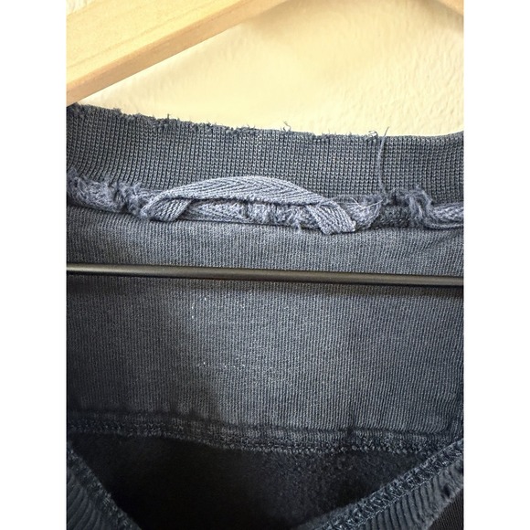 Vintage LL Bean Men's Sweatshirt Crew Neck Navy Blue Pullover Size Lrg Spell Out - Picture 6 of 6